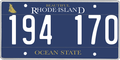 RI license plate 194170