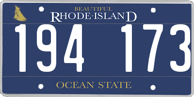 RI license plate 194173