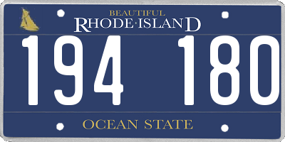 RI license plate 194180