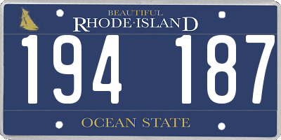 RI license plate 194187