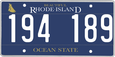 RI license plate 194189