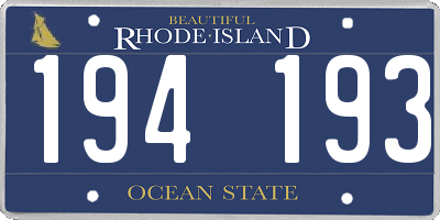 RI license plate 194193