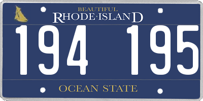 RI license plate 194195