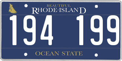 RI license plate 194199