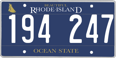 RI license plate 194247