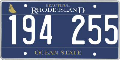 RI license plate 194255