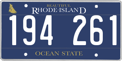 RI license plate 194261
