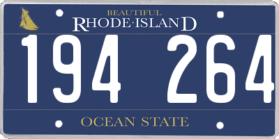 RI license plate 194264