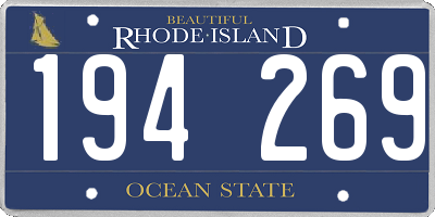 RI license plate 194269