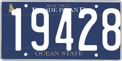 RI license plate 19428