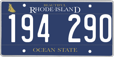 RI license plate 194290