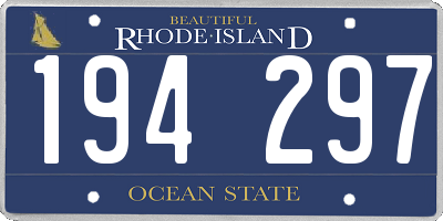 RI license plate 194297