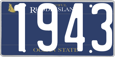 RI license plate 1943