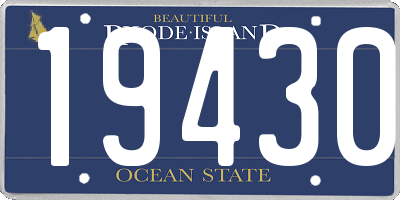 RI license plate 19430