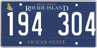 RI license plate 194304