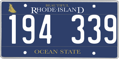 RI license plate 194339