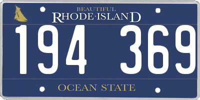 RI license plate 194369