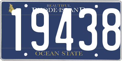 RI license plate 19438