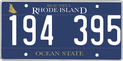 RI license plate 194395
