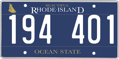 RI license plate 194401