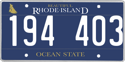 RI license plate 194403