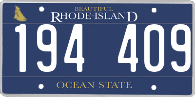 RI license plate 194409