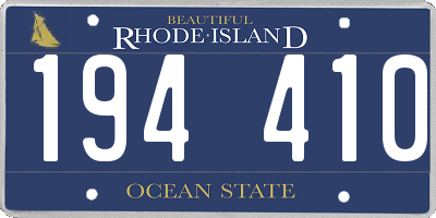 RI license plate 194410
