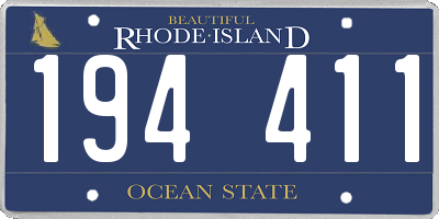 RI license plate 194411