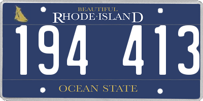 RI license plate 194413