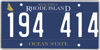 RI license plate 194414