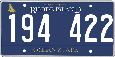 RI license plate 194422