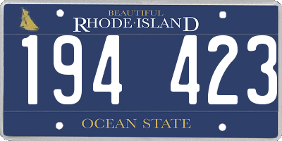 RI license plate 194423