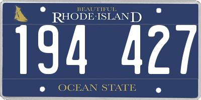 RI license plate 194427