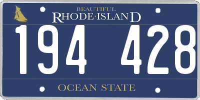 RI license plate 194428