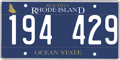 RI license plate 194429