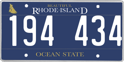 RI license plate 194434