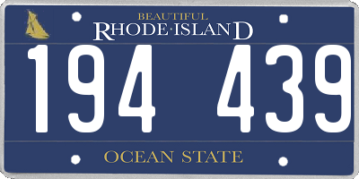 RI license plate 194439