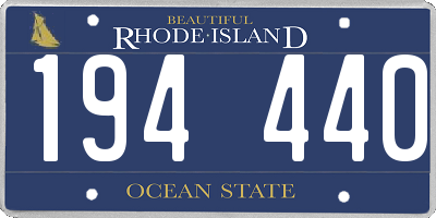 RI license plate 194440