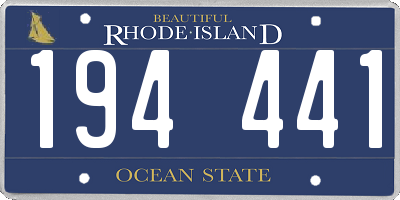 RI license plate 194441