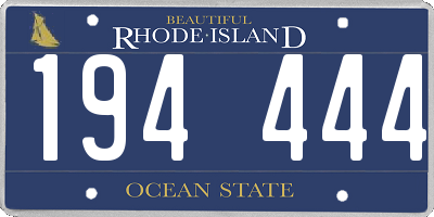 RI license plate 194444
