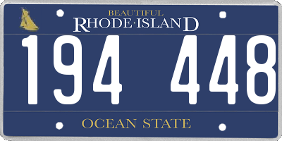 RI license plate 194448