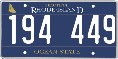 RI license plate 194449
