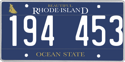 RI license plate 194453