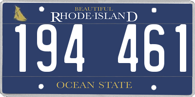 RI license plate 194461
