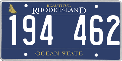 RI license plate 194462
