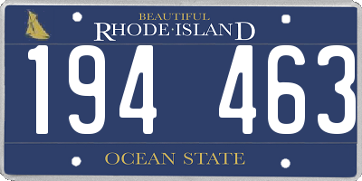 RI license plate 194463
