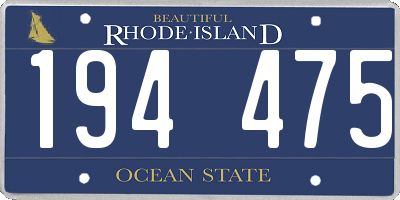 RI license plate 194475