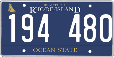 RI license plate 194480