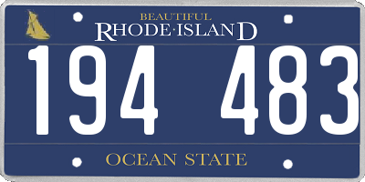 RI license plate 194483