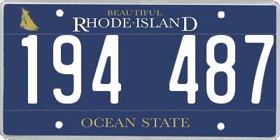 RI license plate 194487